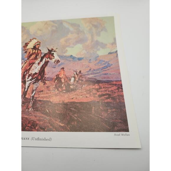 Print Blackfoot Indians Native American Riders Western Art Wall Decor 10x9 - Picture 6 of 10